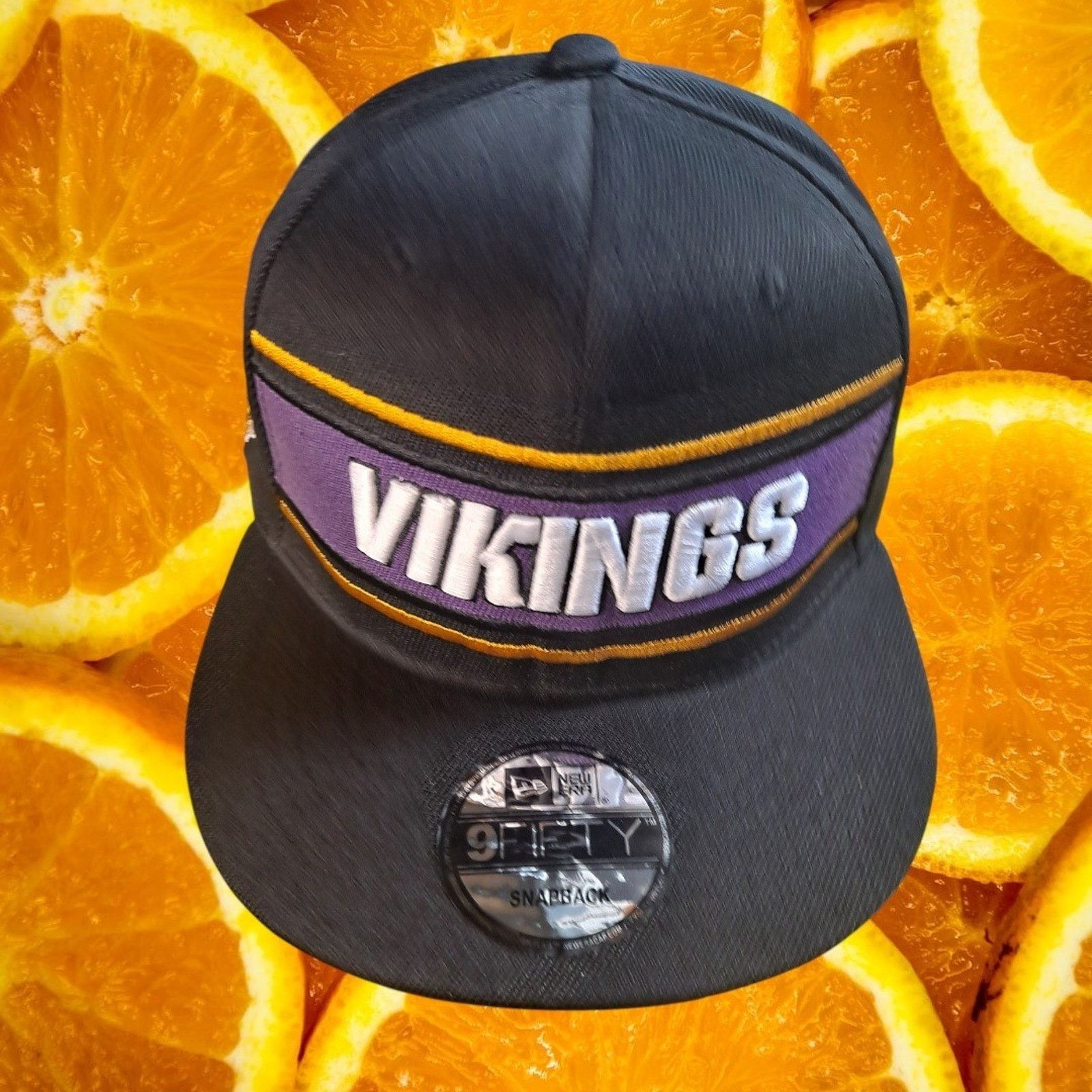 New Era Minnesota Vikings NFL New Era Snapback Hat Purple Gold Black Size ONE SIZE - 1 Thumbnail