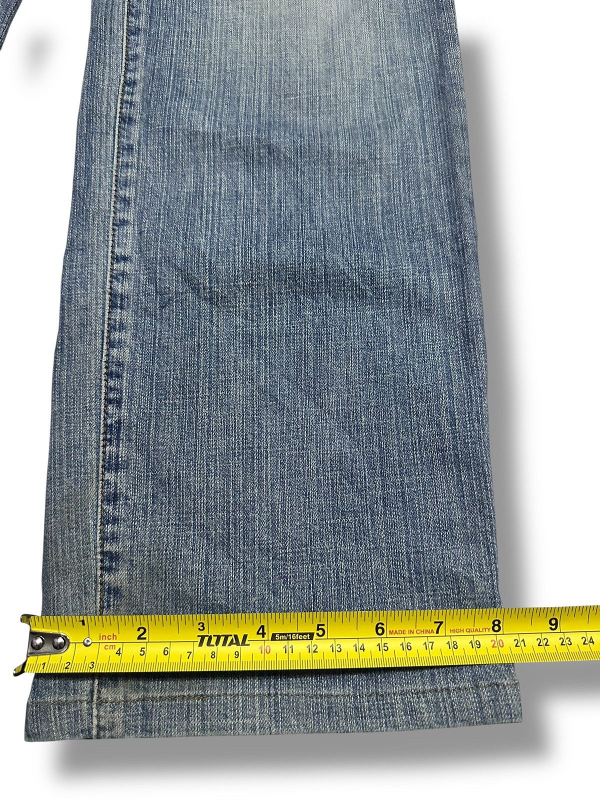 Japanese Brand Wrangler Rare Silver Colour Wideleg Style and Faded Wash Size US 30 / EU 46 - 15 Thumbnail