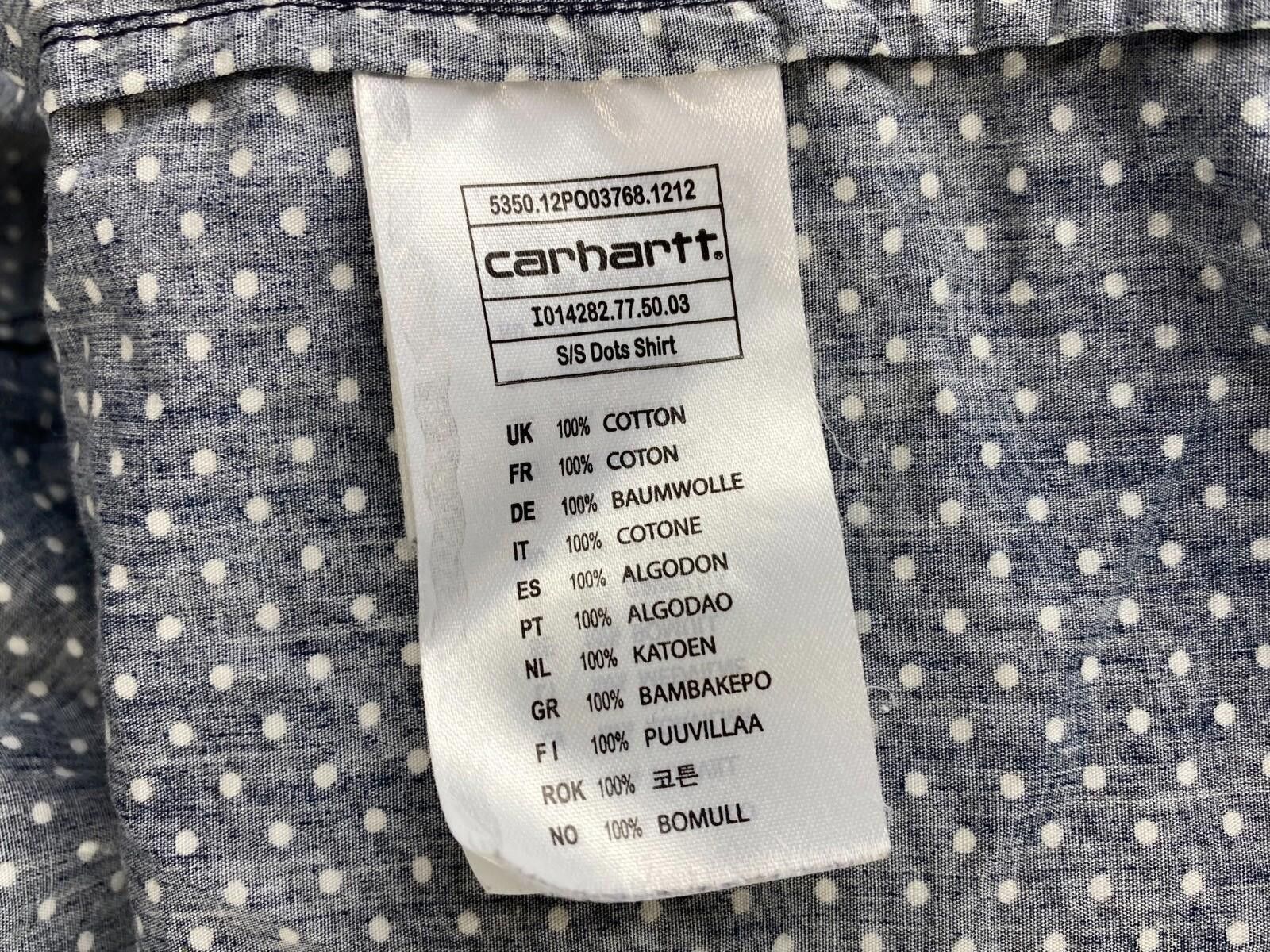 Carhartt Carhartt WIP Dots Shirt Blue Oxford Shirt Size S 37-38 Size US S / EU 44-46 / 1 - 11 Thumbnail