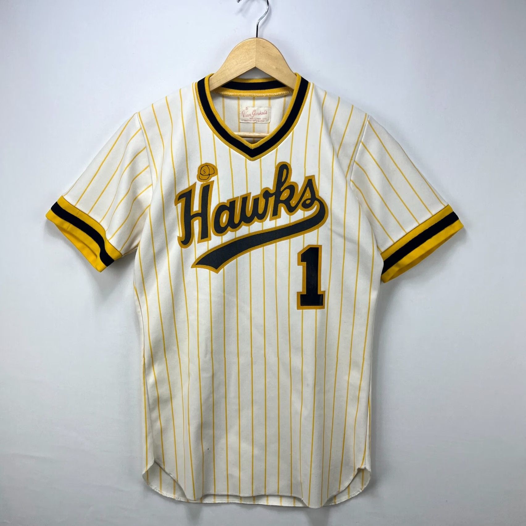 Vintage VINTAGE Hawks Van Ginkels Baseball Pinstripe Shirt Jersey Small IOWA Shirt Men S White 50s Mens Pinstripe 1950s MLB? Size US S / EU 44-46 / 1 - 2 Thumbnail