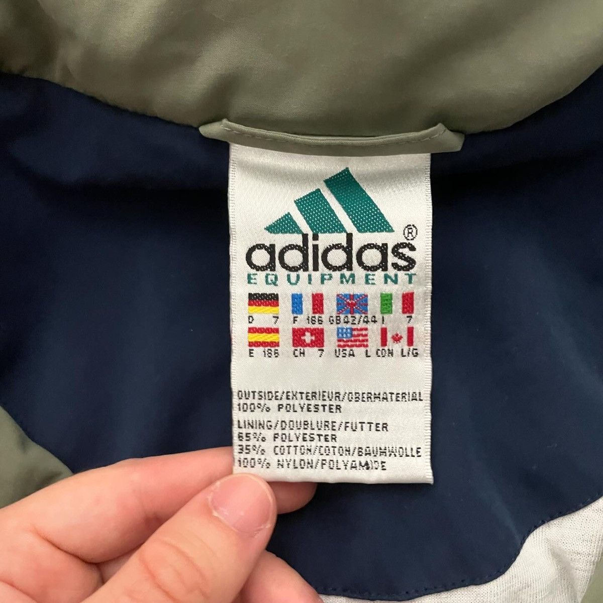 Adidas × Vintage Vintage Adidas Equipment Track Jacket Big Logo Sportswear Size US L / EU 52-54 / 3 - 3 Thumbnail