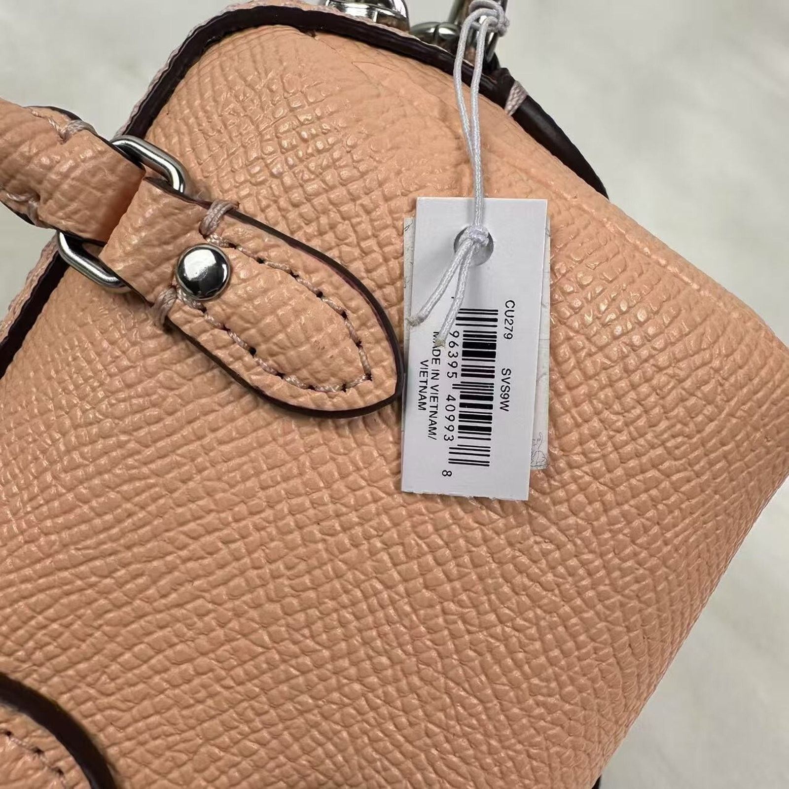 Coach Coach Mini Rowan Satchel Bag Charm In Faded Blush Keychain Size ONE SIZE - 5 Thumbnail