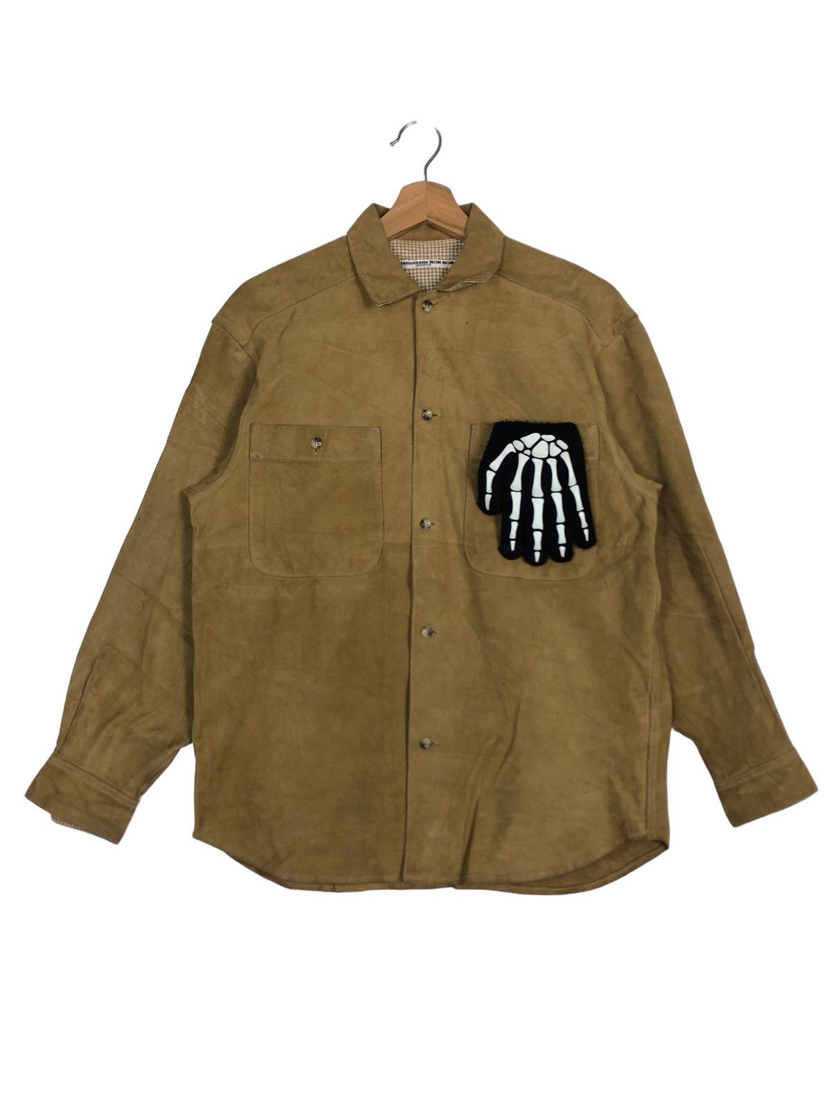 Issey Miyake 🔥90’s Vintage Suede Leather Jacket Mademoiselle NON NON Size US M / EU 48-50 / 2 - 1 Thumbnail
