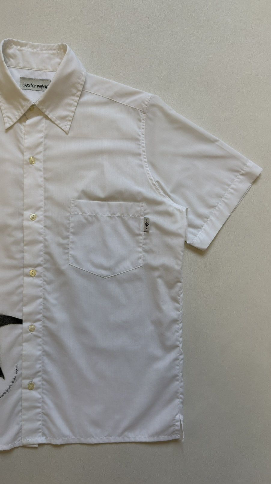 Dexter Wong S/S 1999 ‘Shark’ Print White Shirt Size US M / EU 48-50 / 2 - 11 Thumbnail