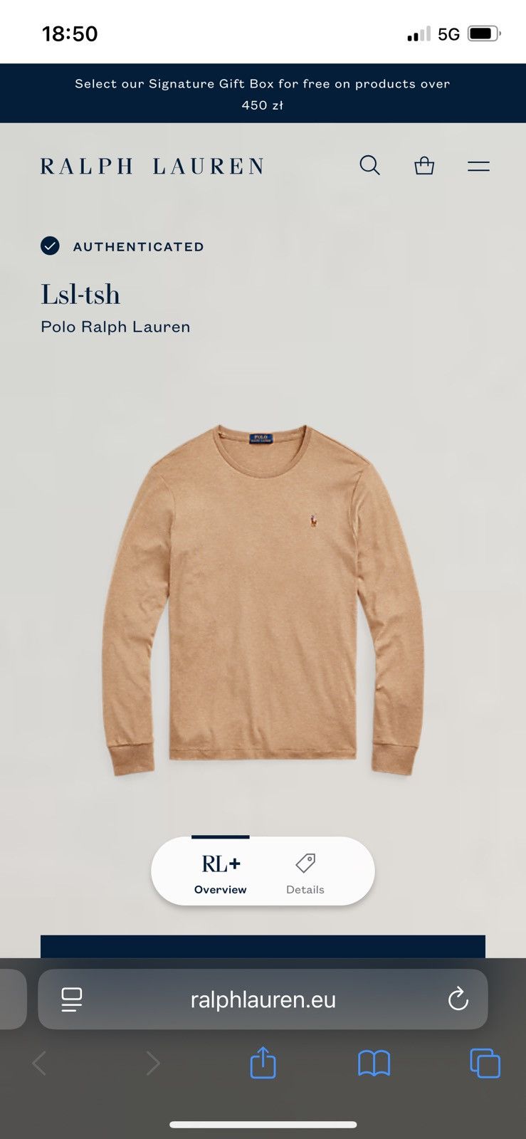 Polo Ralph Lauren Polo Ralph Lauren Beige Long Sleeve Size US S / EU 44-46 / 1 - 4 Thumbnail