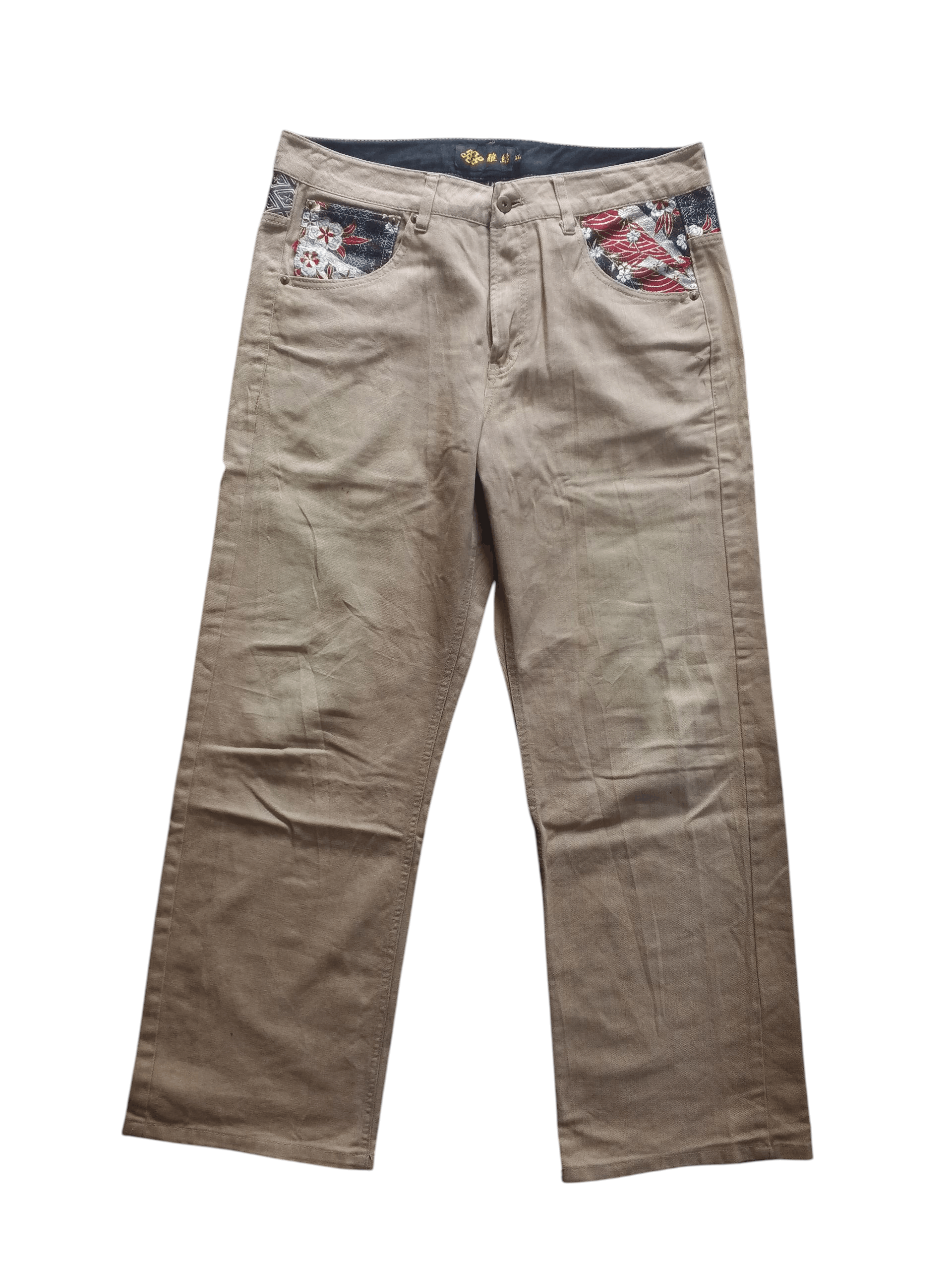 Other VINTAGE JAPAN TRADITIONAL FLORAL MOTIVE JEANS Size US 34 / EU 50 - 1 Preview