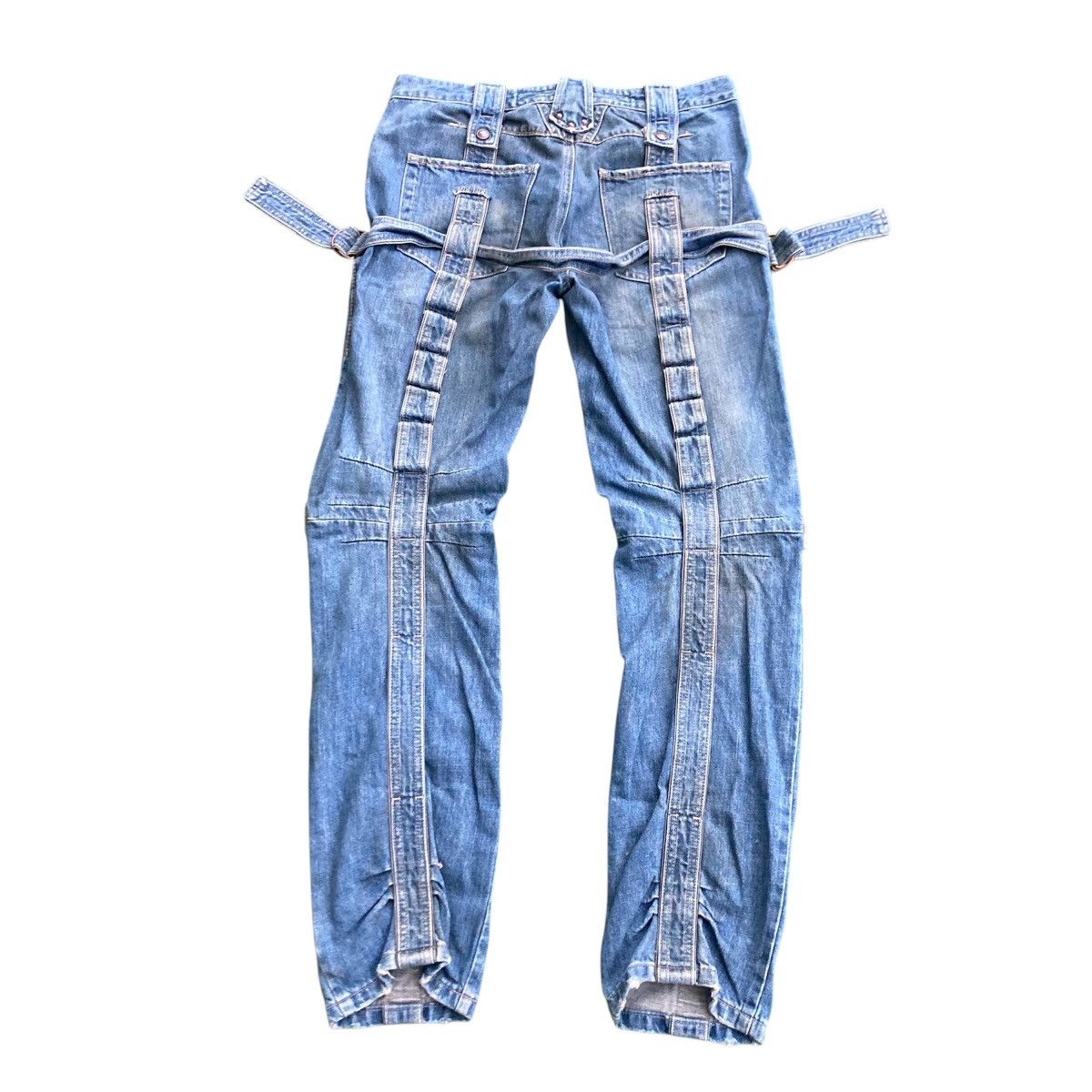 Marithe + Francois Girbaud × Seditionaries VINTAGE MARITHE FRANCOIS GIRBAUD BONDAGE JEANS Size US 32 / EU 48 - 2 Thumbnail