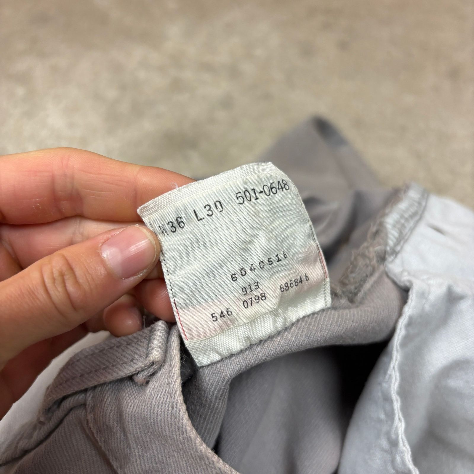 Levi's × Vintage Vintage 90s Levi's 501 Straight Leg Gray Denim Jeans 36x30 Size US 36 / EU 52 - 11 Thumbnail