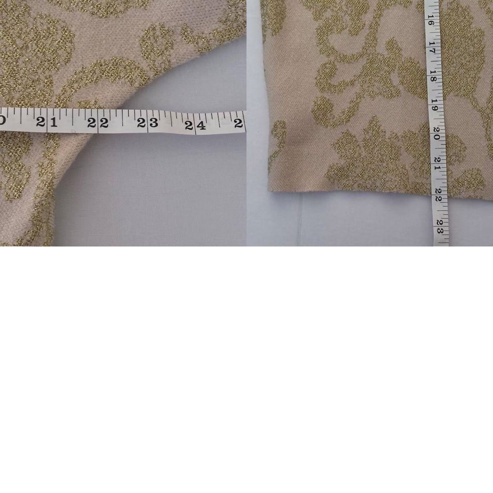 Vintage Sioni Metallic Gold Floral Glitter Mock Neck Sweater M - Glamorous Knit Size M / US 6-8 / IT 42-44 - 8 Thumbnail