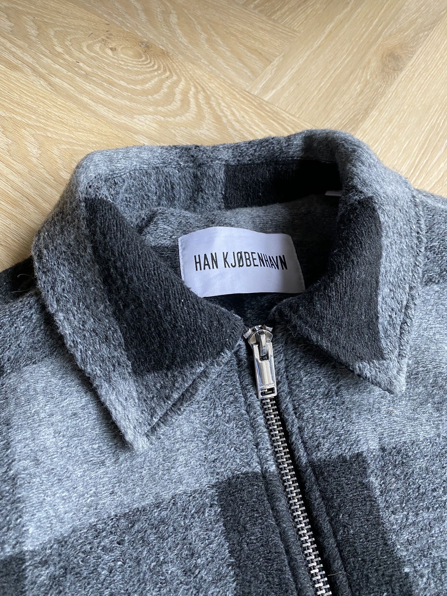 Acne Studios $810 - 50/L - Zip Boxy Jacket - Black/Grey Check Size US L / EU 52-54 / 3 - 11 Thumbnail