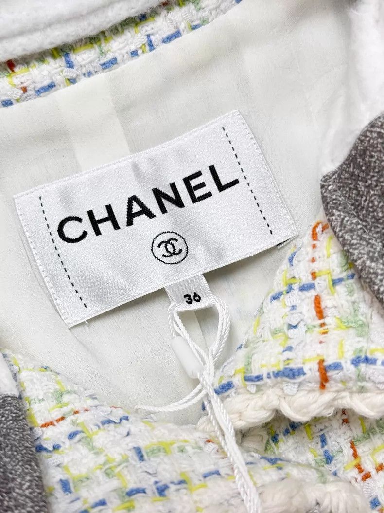 Chanel Chanel Coarse tweed colorful plaid rolled edge four-pocket Size XS / US 0-2 / IT 36-38 - 6 Thumbnail