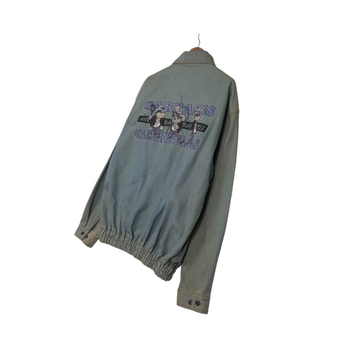 Japanese Brand 📌Vintage Denim Jacket Cartoon Big Logo Angelo Garbasus Size US M / EU 48-50 / 2 - 11 Thumbnail