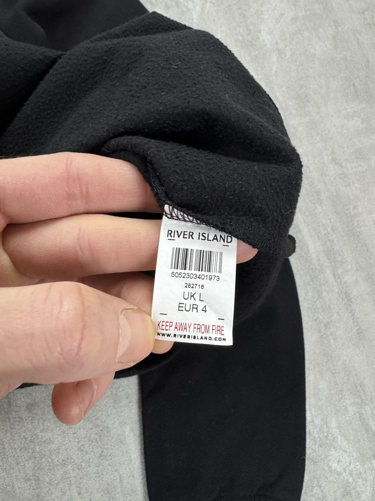 River Island River Island Mens black faux leather sweatshirt long sleeve Size US L / EU 52-54 / 3 - 7 Thumbnail