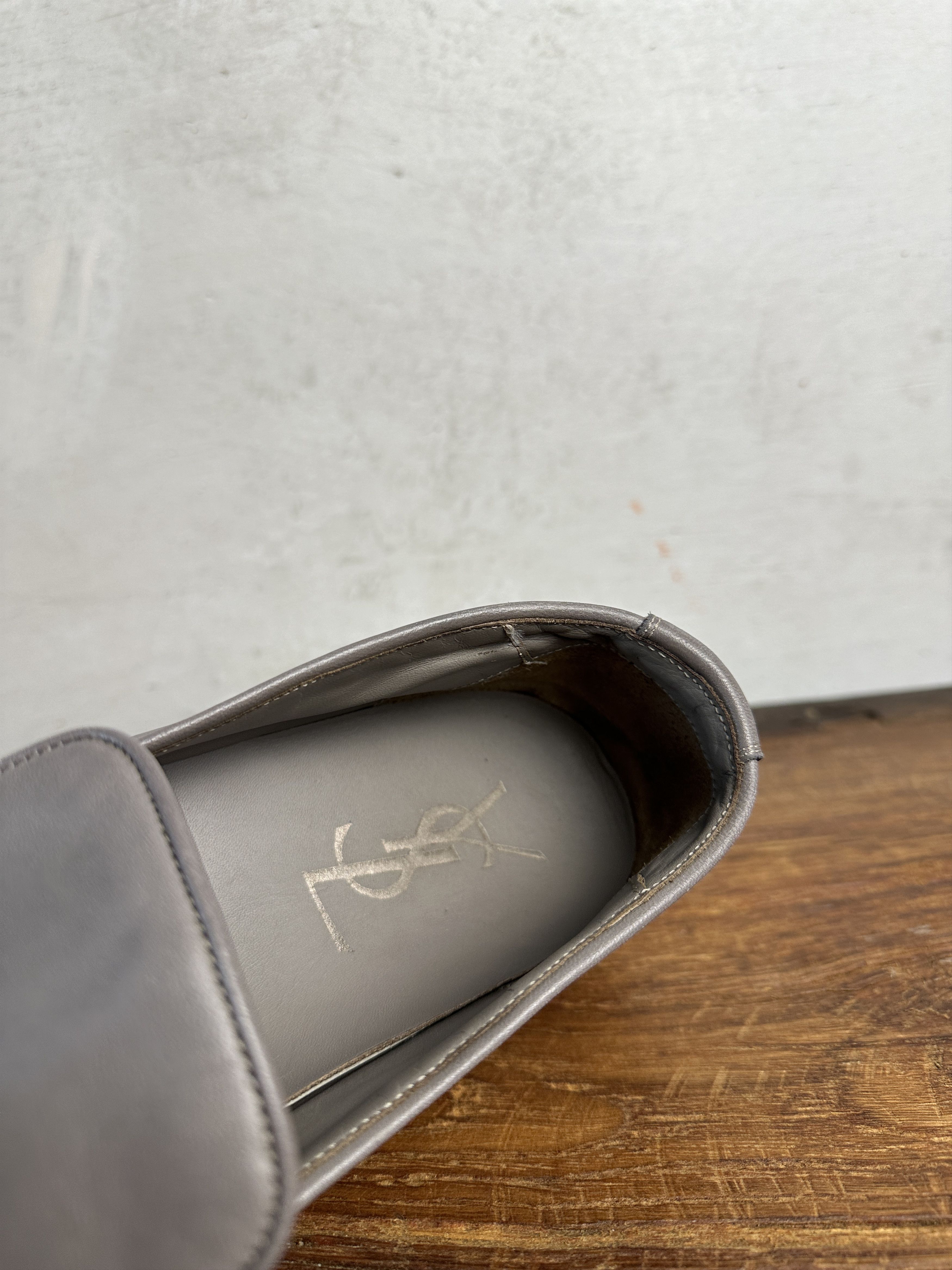 Saint Laurent Paris Yves Saint Laurent Leather Slip Ons Size US 10.5 / EU 43-44 - 9 Thumbnail