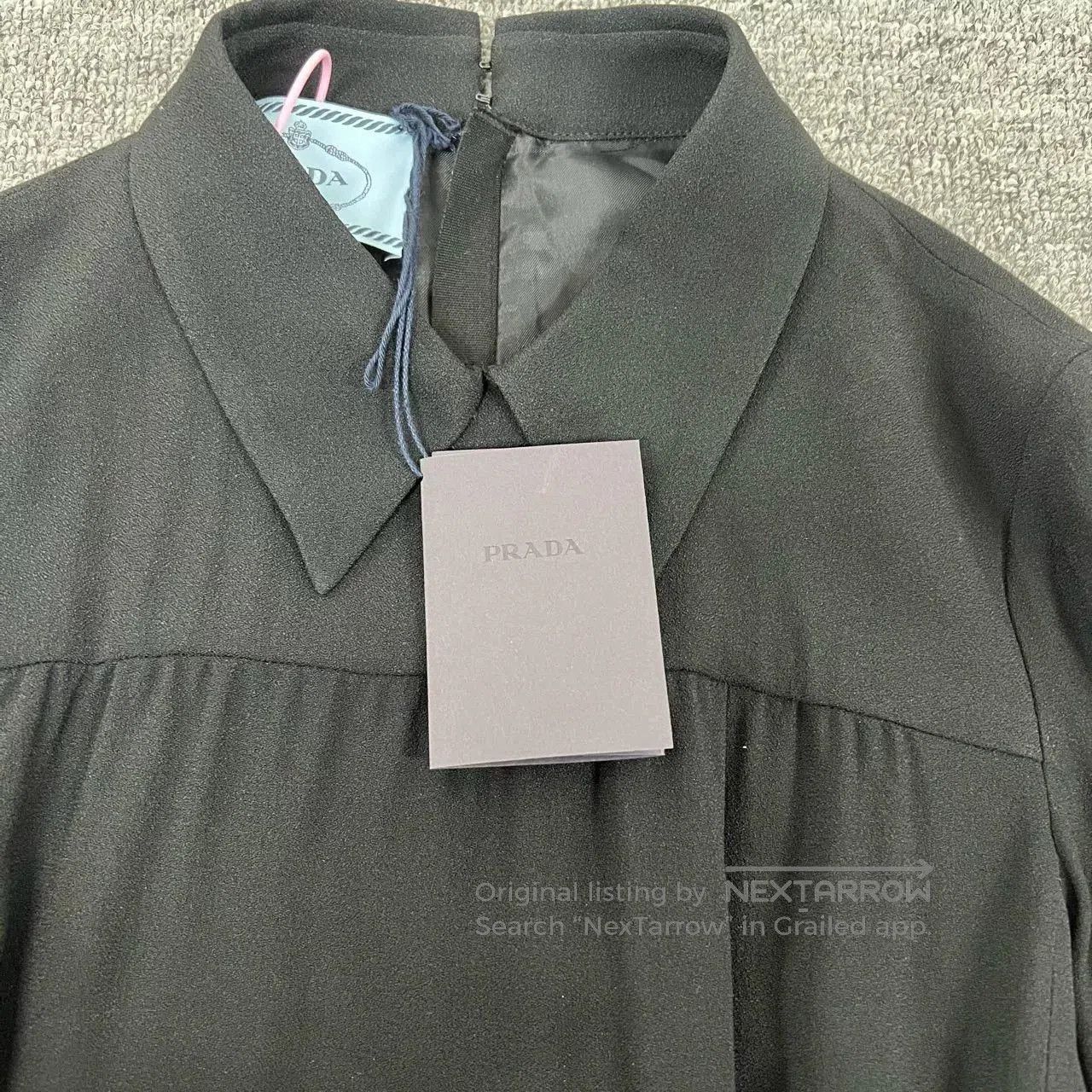 Prada Prada Classic Black Collared Long. Size S / US 4 / IT 40 - 4 Thumbnail