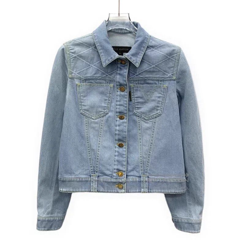 Louis Vuitton Louis Vuitton Light blue lapel single-breasted stitched de Size XXS / US 00 / IT 34 - 1 Thumbnail