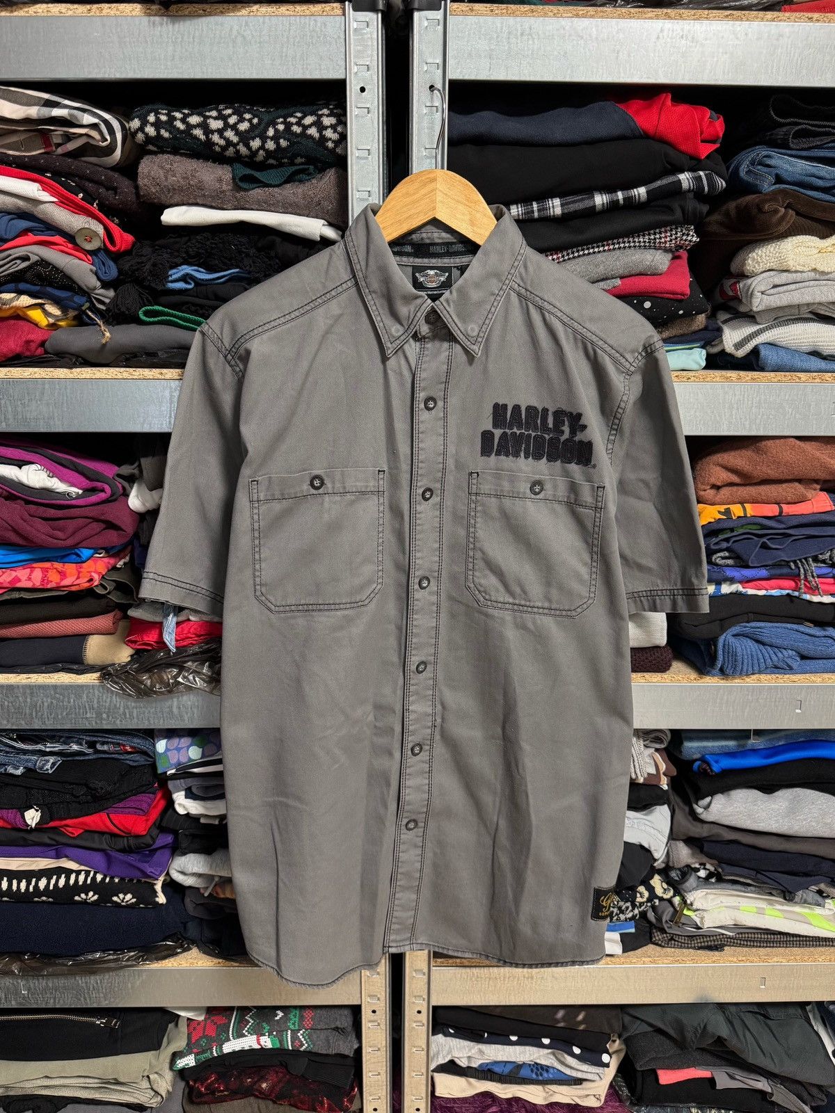 Harley Davidson Harley Davidson Mechanic Button Up Shirt Sz M Workwear Biker Size US M / EU 48-50 / 2 - 3 Thumbnail