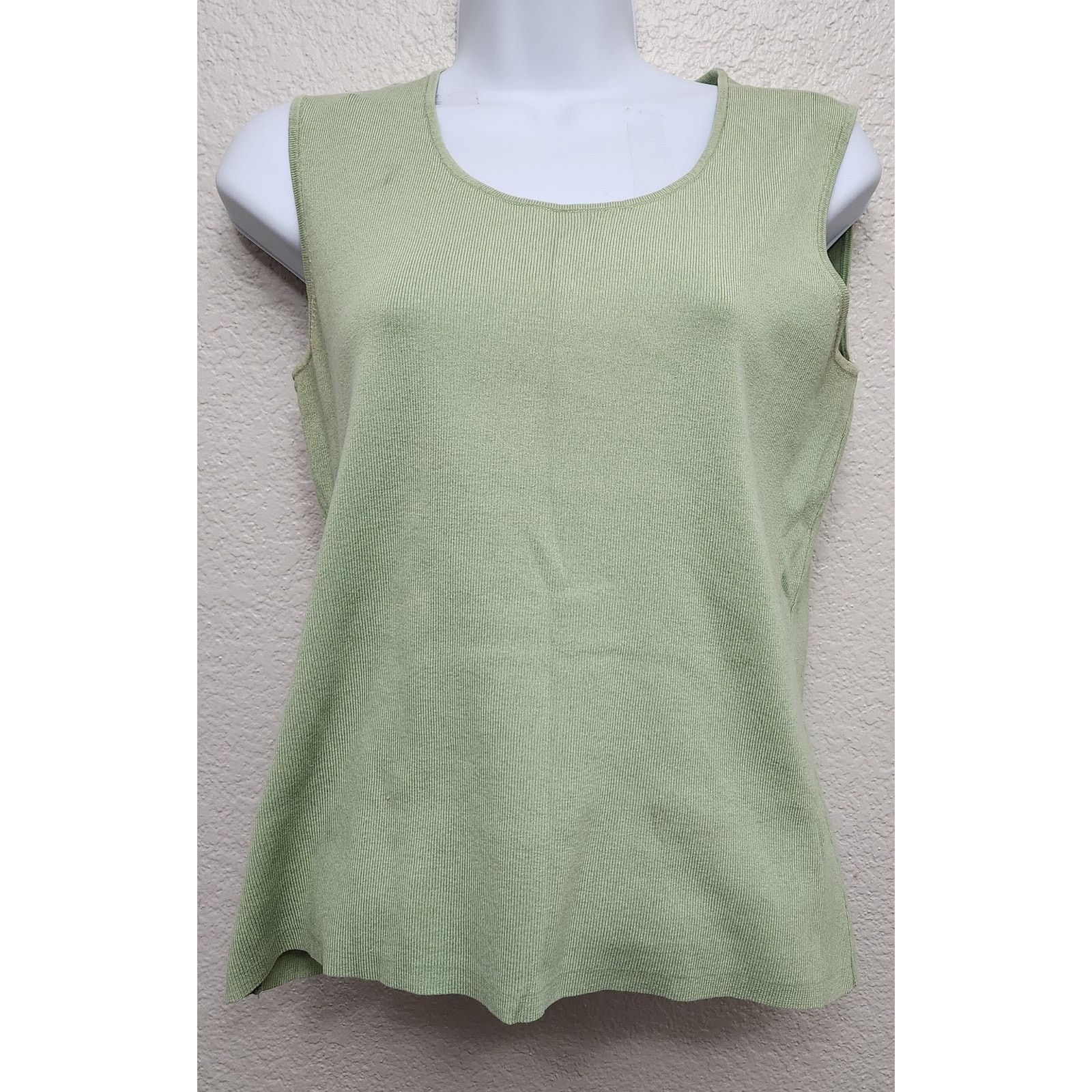 Other Charter Club Green Tight Knit Tank Top Medium Silk Blend Size M / US 6-8 / IT 42-44 - 1 Thumbnail