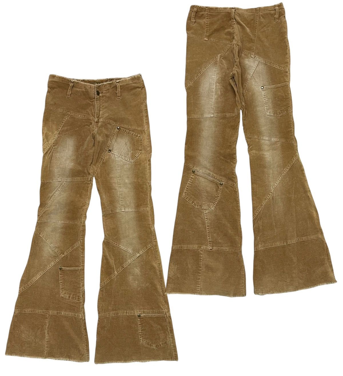 2000s ISAMU KATAYAMA INSPIRED PATCHWORCK MULTI POCKET JEANS