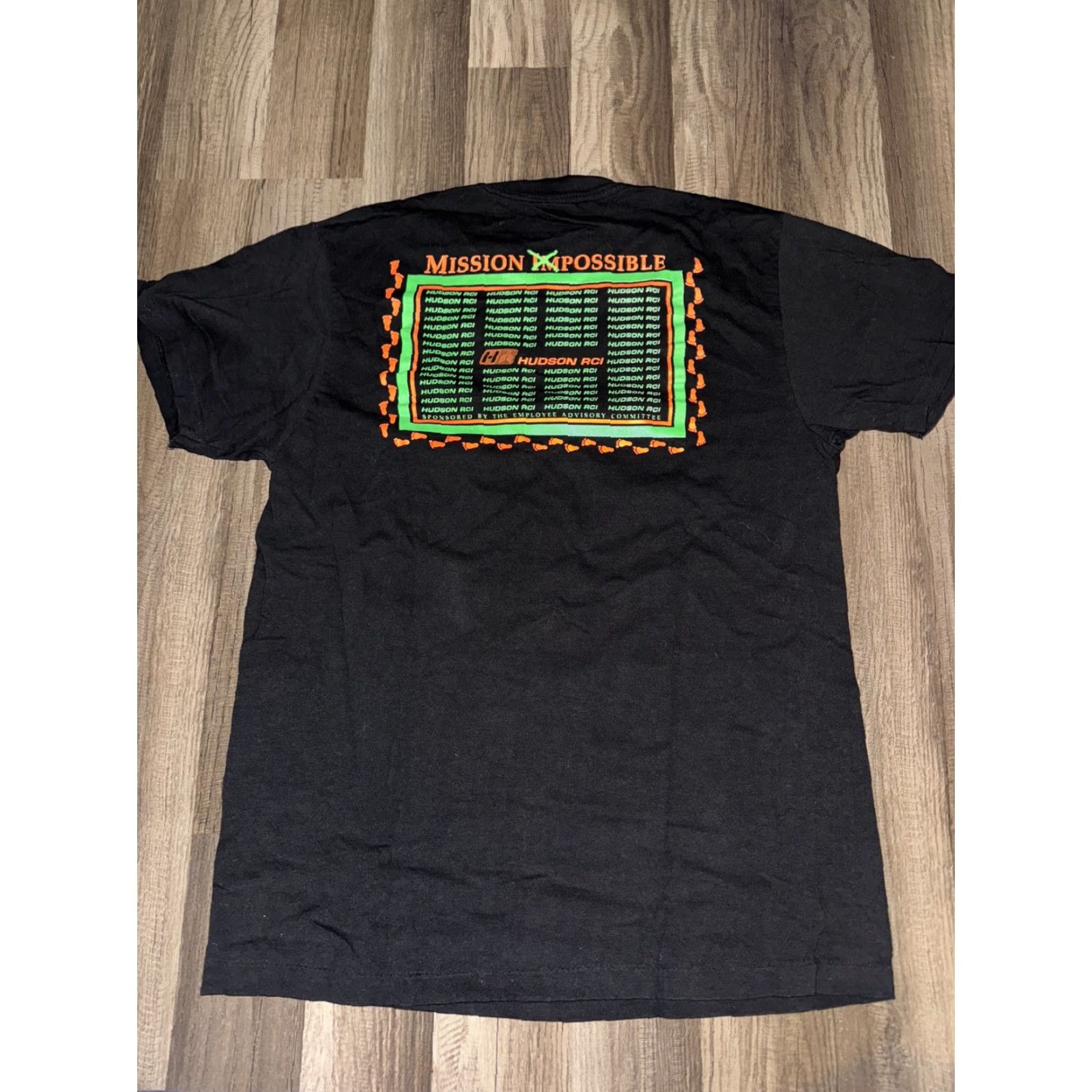 Vintage VINTAGE Oneita T-Shirt Black M USA Stitch 19x27 Men Medium Single Stitch Walk America Made In USA 1960s? Size US M / EU 48-50 / 2 - 5 Thumbnail
