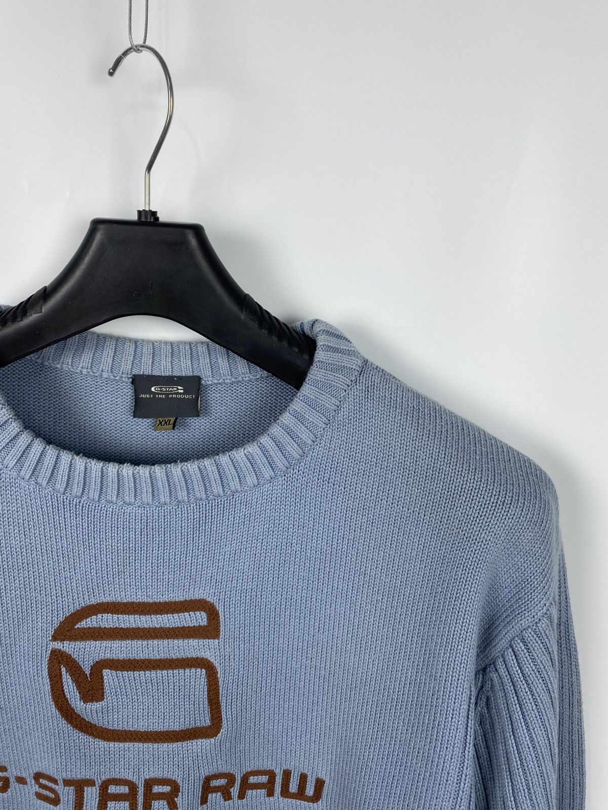 G-Star G-Star Cubano Knit Sweater Cotton Big Logo Men size XXL Size US XXL / EU 58 / 5 - 2 Thumbnail