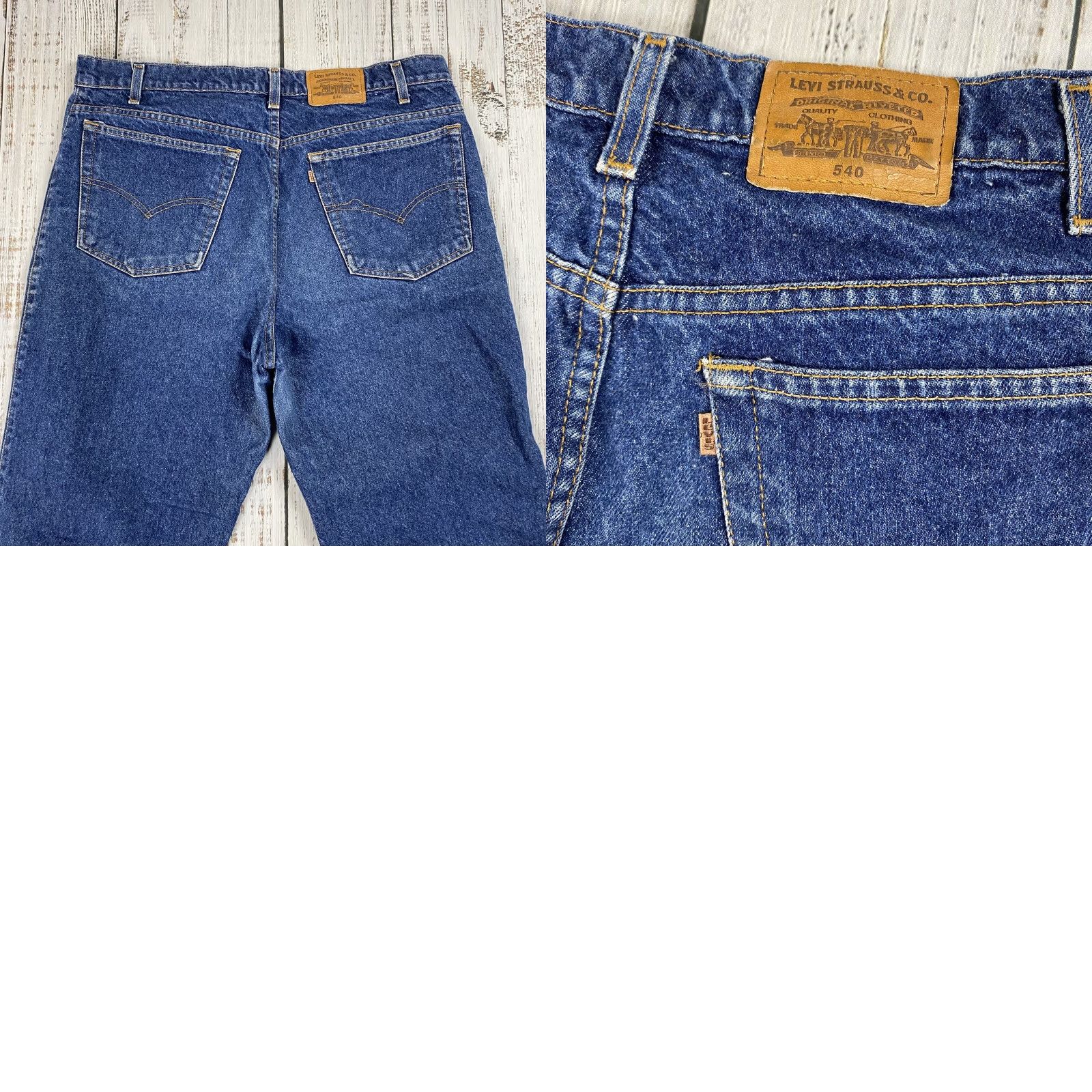 Vintage VINTAGE Levi Signature 545 Jeans Denim Blue Dark Wash 1995 Brown Tab Adult 40x32 Mens Blue jeans 90s Brown Tab Size US 40 / EU 56 - 8 Thumbnail