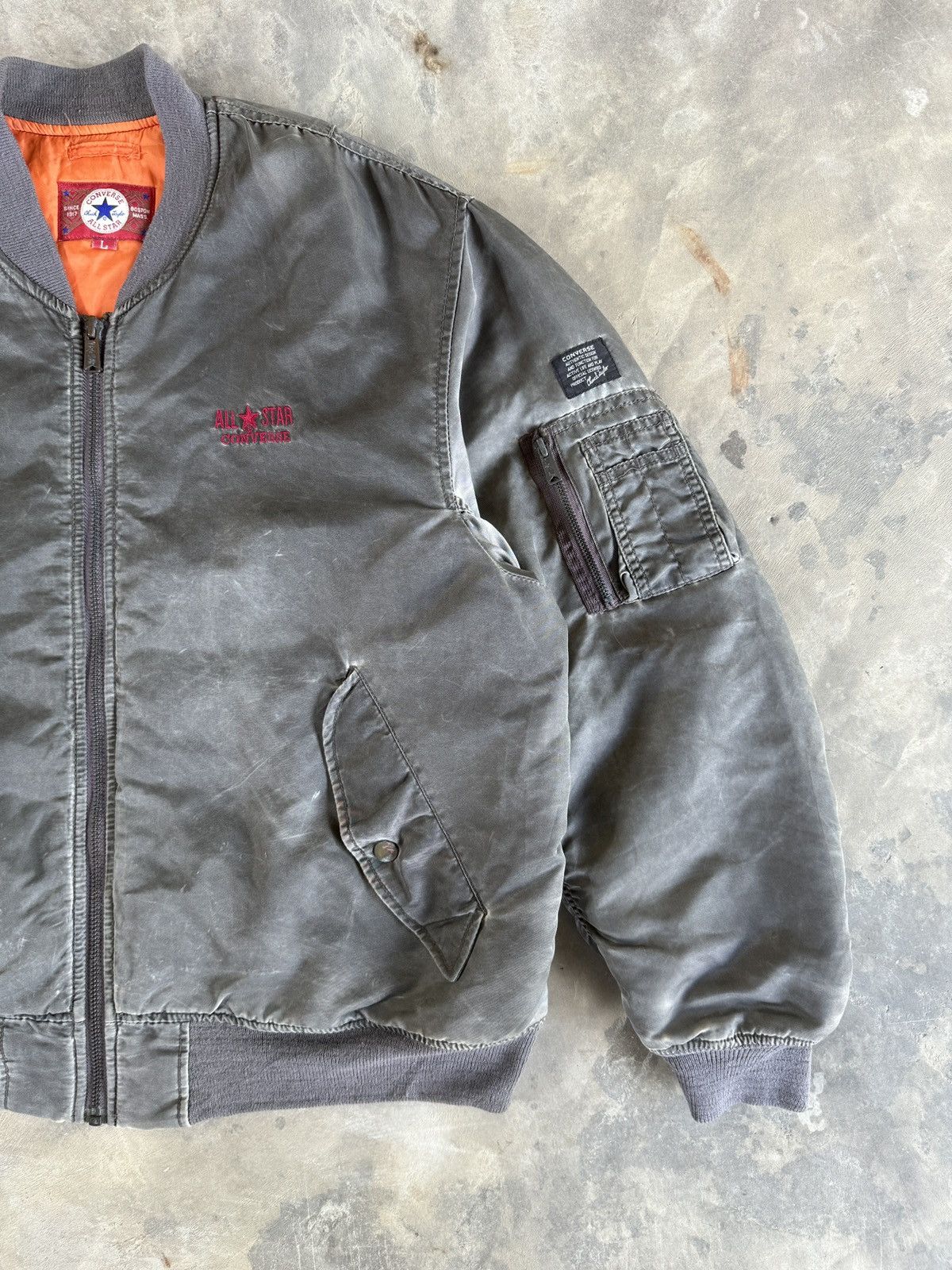 Converse Vintage Faded MA-1 Flight Jacket Size US L / EU 52-54 / 3 - 4 Thumbnail