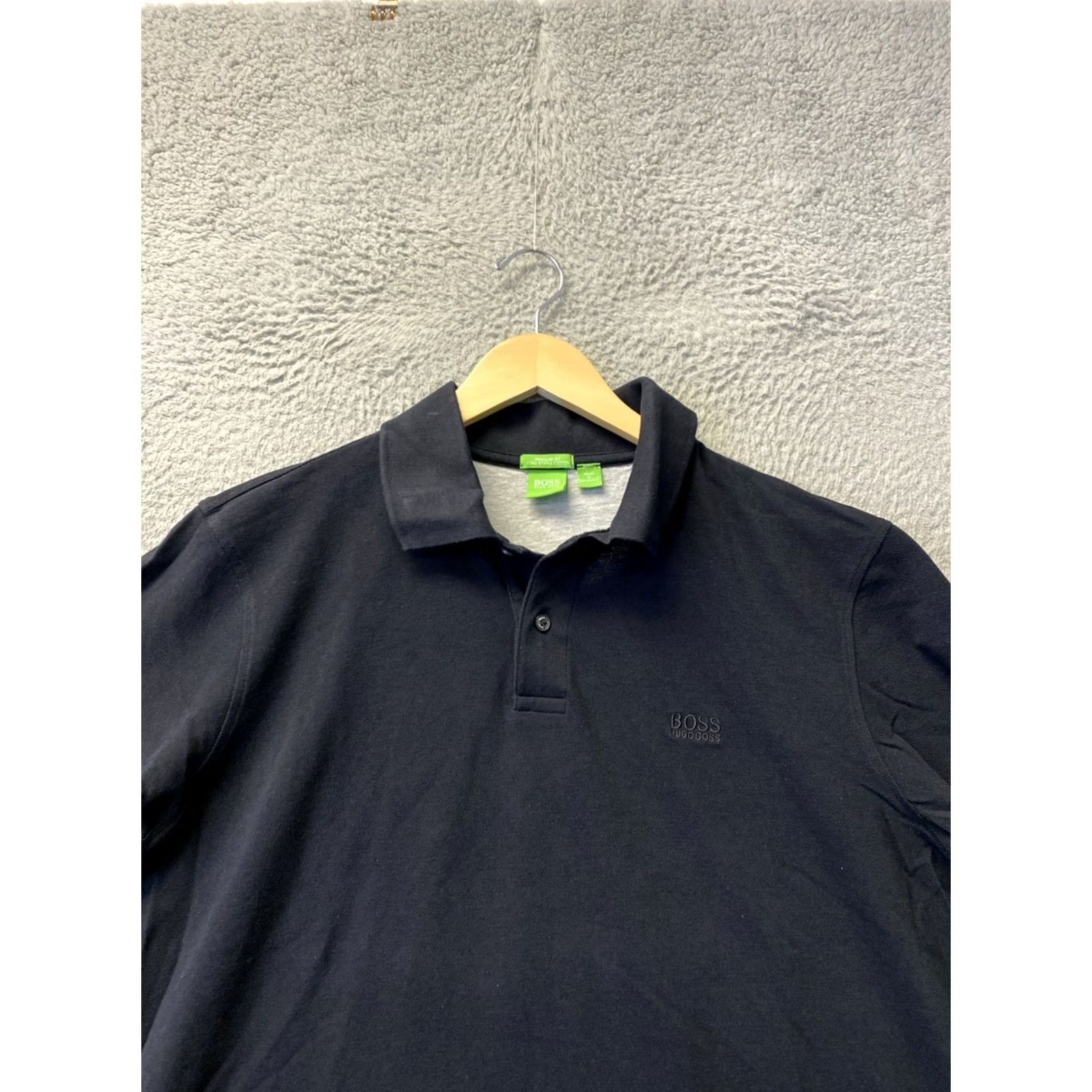 Hugo Boss HUGO BOSS POLO SHIRT XL Men Black Slim Short Sleeve Polo 0724 Size US XL / EU 56 / 4 - 3 Thumbnail