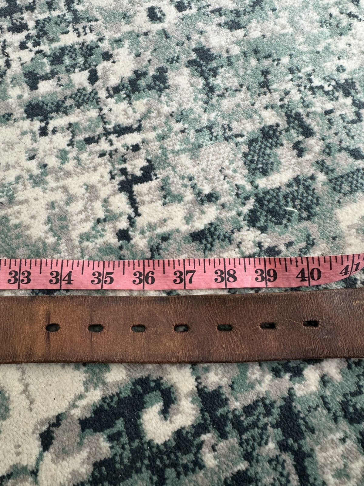 Japanese Brand GARRISON STUDDED LEATHER BELT Size 36 - 7 Thumbnail