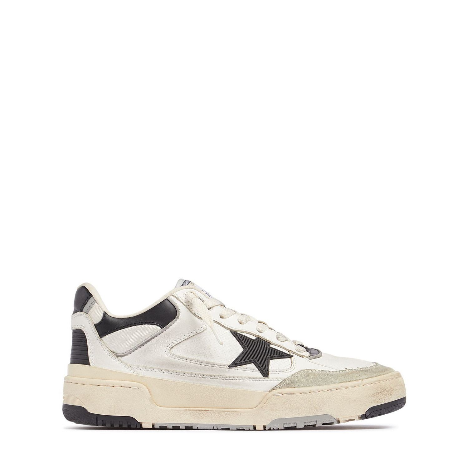 GOLDEN GOOSE Forty2 Men's White/Black Sneakers New & Authent