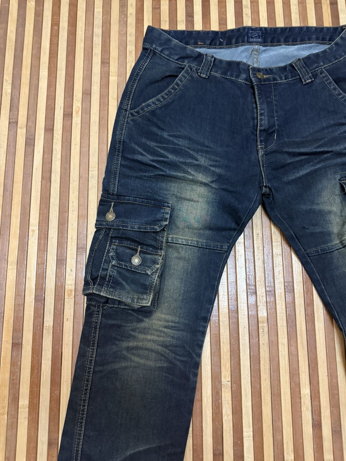 Japanese Brand Vintage The F&S Jeans Denim Cargo Pants 9 Bush Pocket W31X32 Size US 31 - 6 Thumbnail