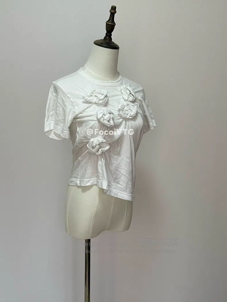 Comme des Garcons Comme Des Garcons White rose flower tight deformation shor Size XS / US 0-2 / IT 36-38 - 2 Thumbnail