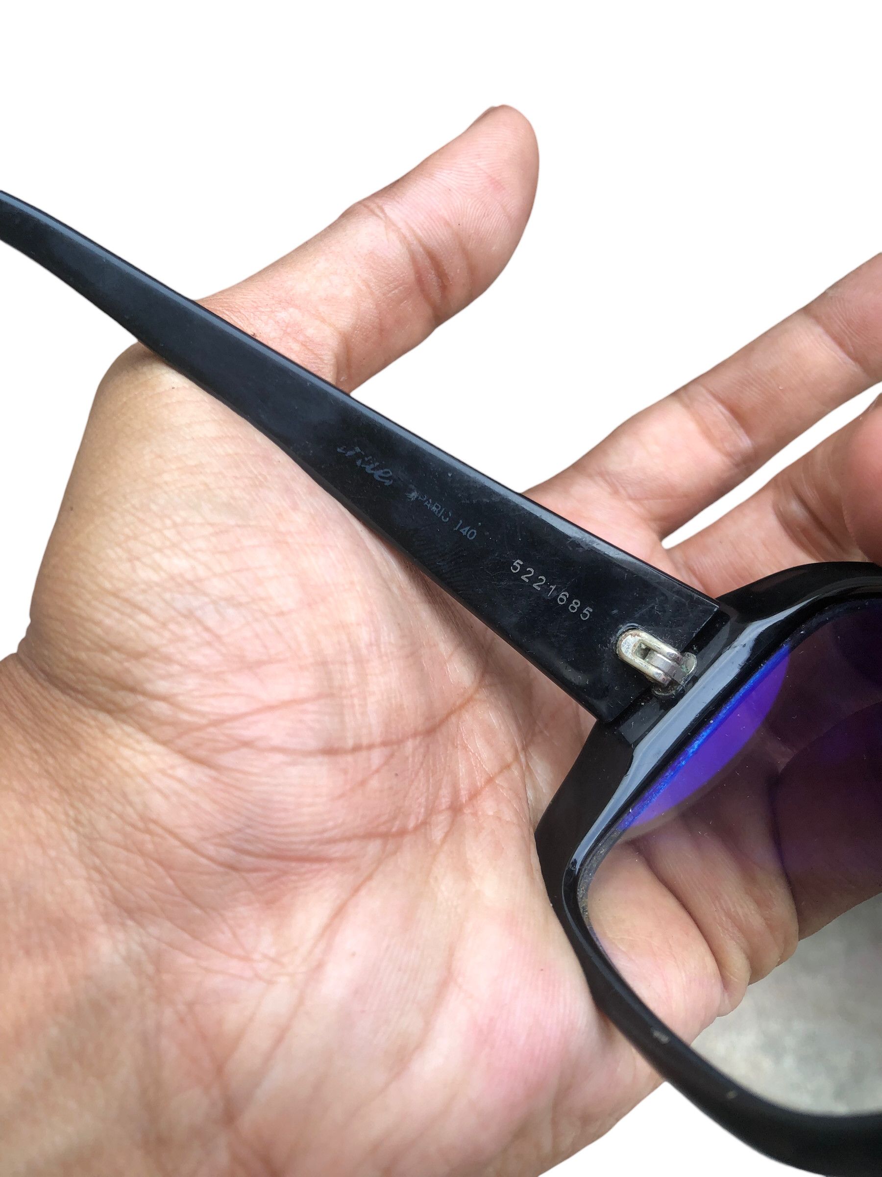 Cartier 💯Vintage CARTIER PARIS 140 Black Sunglasses CC Logo Square Size ONE SIZE - 9 Thumbnail