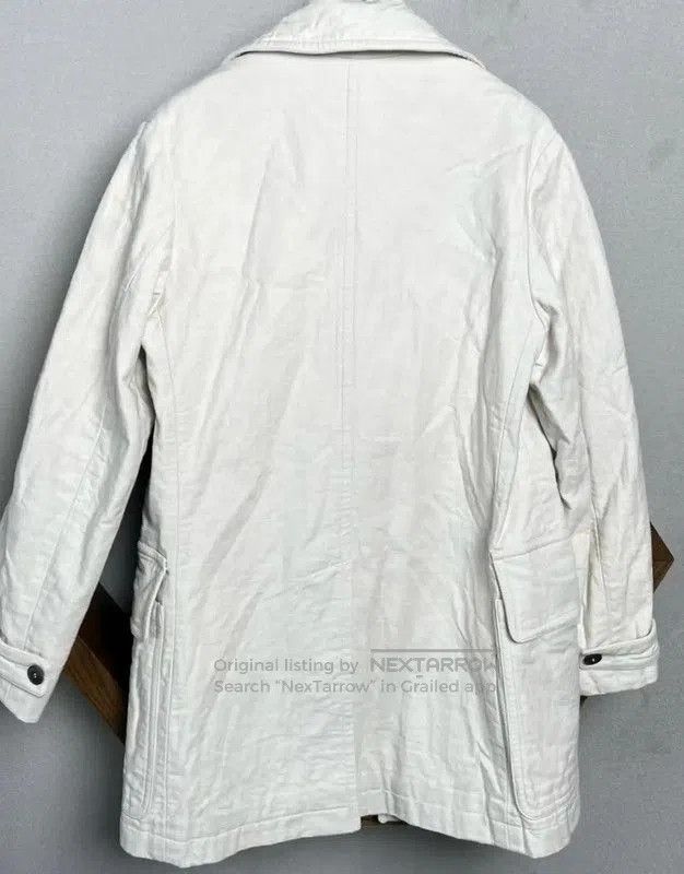 Yves Saint Laurent YSL White Cotton Women's Coat . Size XXS / US 00 / IT 34 - 7 Thumbnail