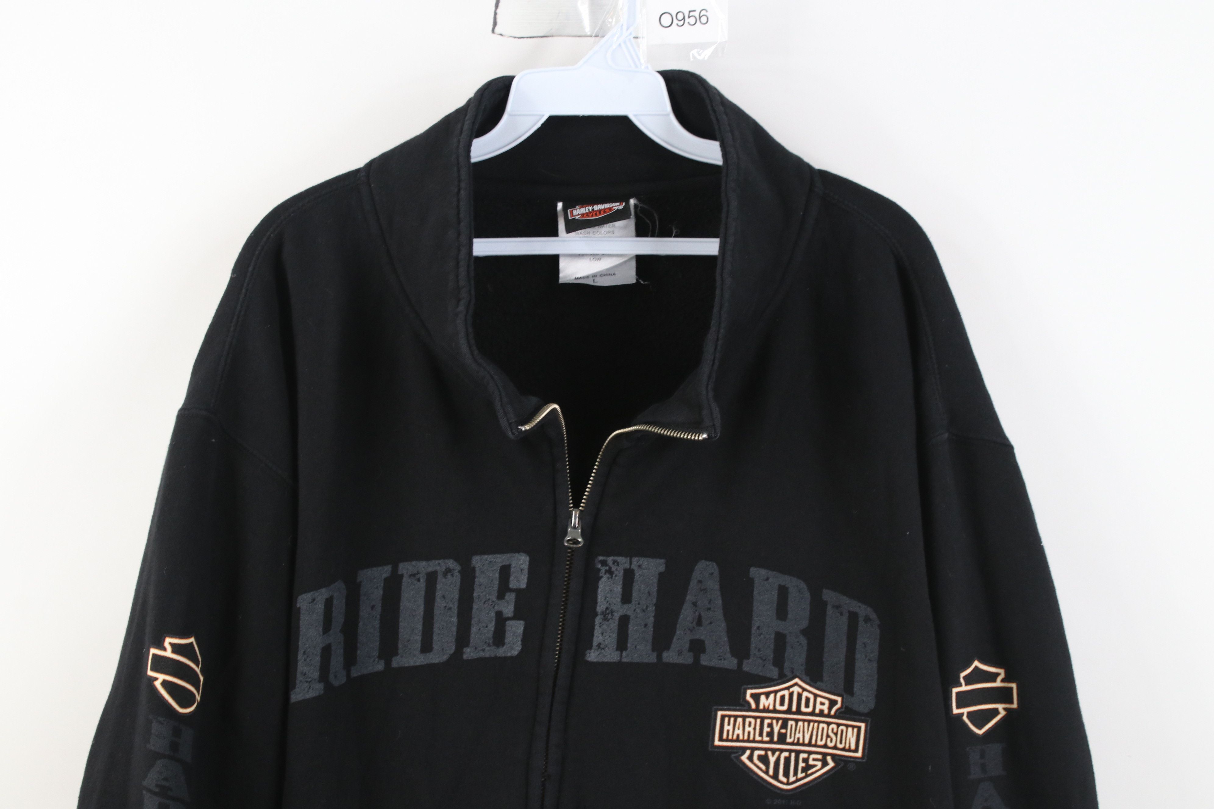Harley Davidson Vintage Harley Davidson Ride Hard Full Zip Sweatshirt Jacket Size US L / EU 52-54 / 3 - 2 Thumbnail