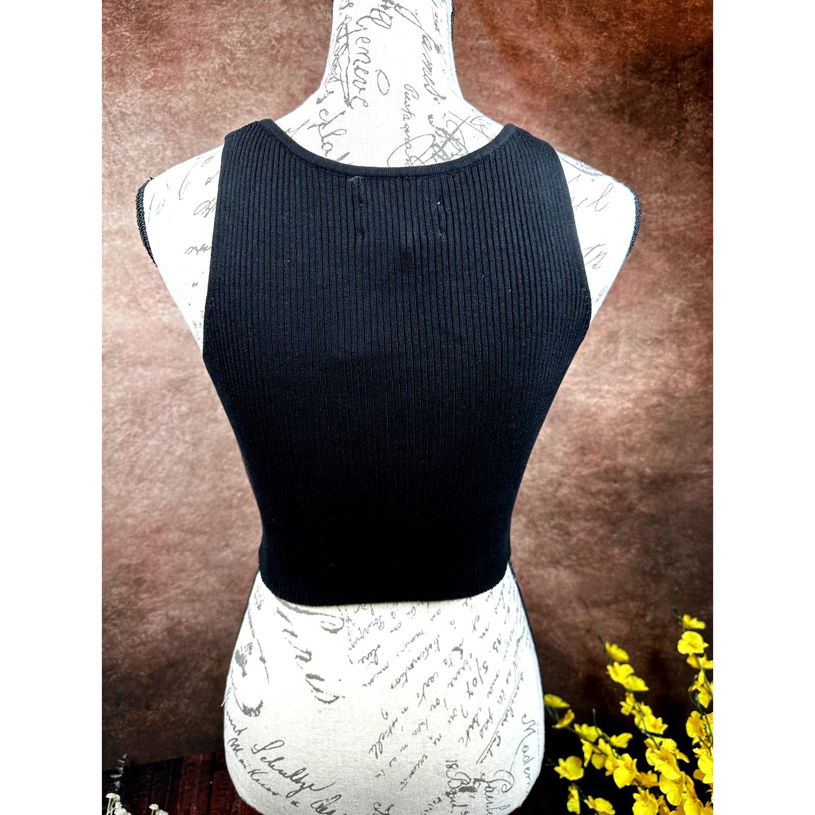 Other Lita by Ciara True Rib Crop Top - Black - size M Size M / US 6-8 / IT 42-44 - 6 Thumbnail
