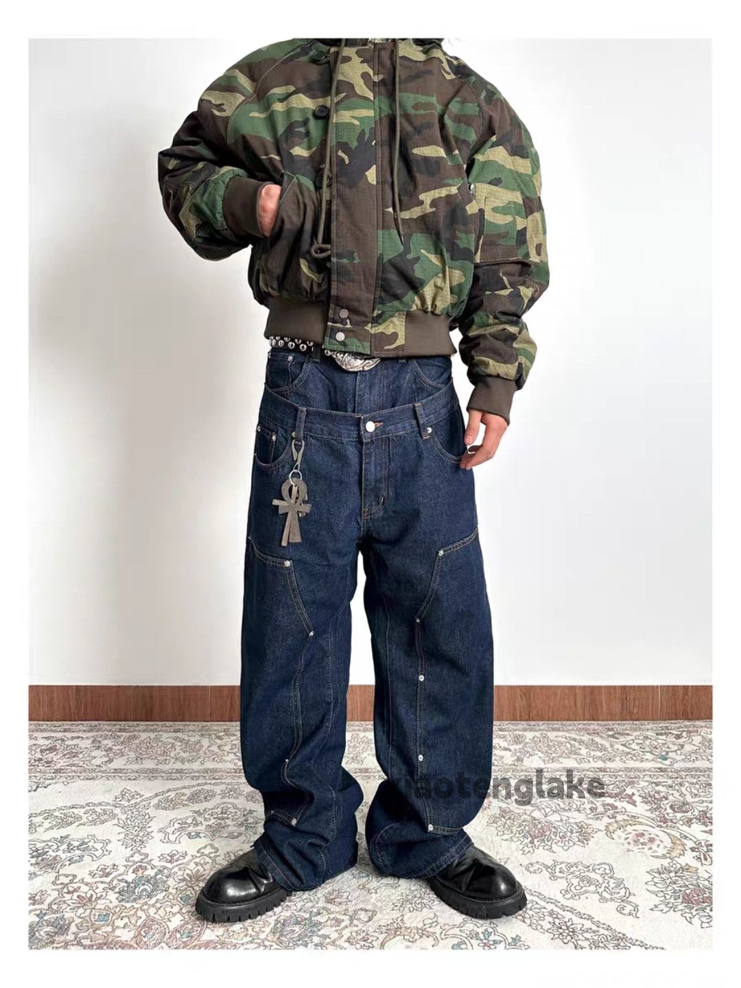 Jean xtl double waist loose baggy hiphop carpenter jeans Size US 28 / EU 44 - 9 Thumbnail