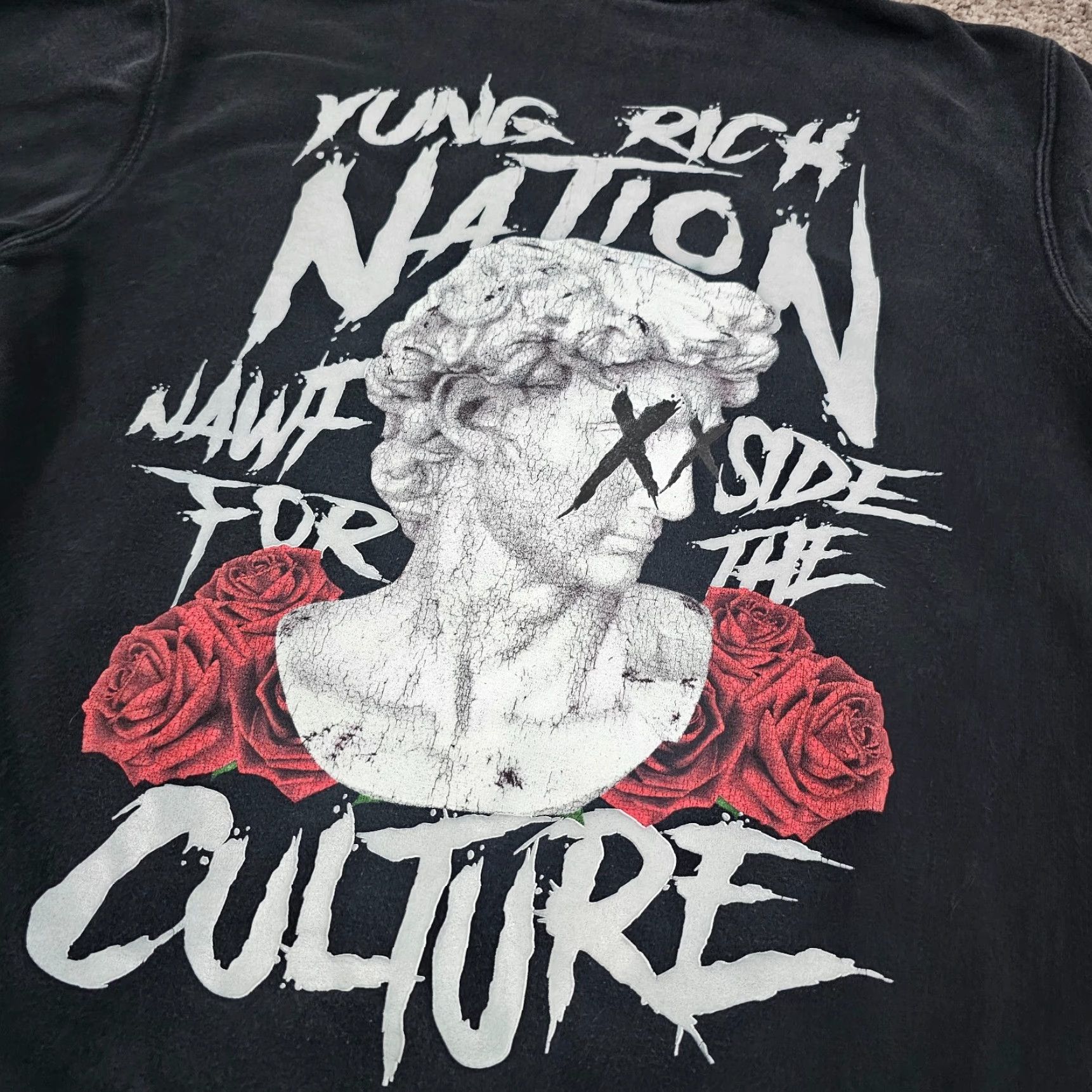 Vintage YRN Young Rich Nation Hoodie Mens Small S Black Graphic Print Pockets Pullover USA 90s Size US S / EU 44-46 / 1 - 6 Thumbnail