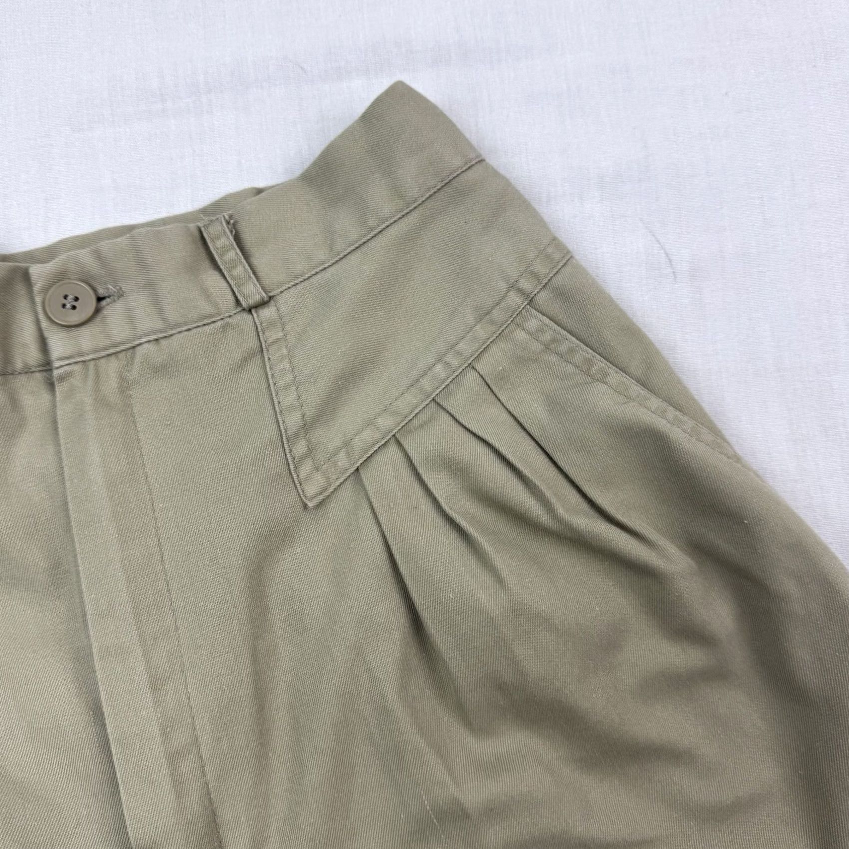 Casablanca VINTAGE Casablanca Shorts Womens 80s 10 High Waisted Hipster Mom Beige Cotton Polyester Casual Womens Size 32" / US 10 / IT 46 - 3 Thumbnail