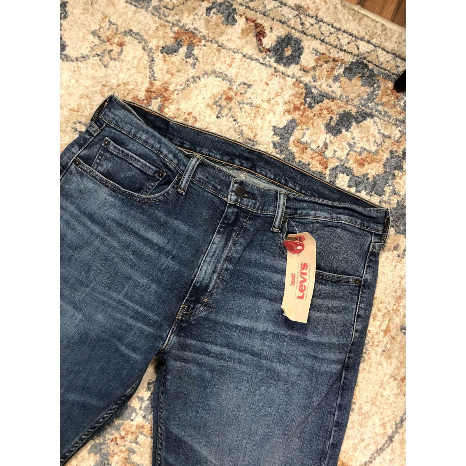 Levi's Levi's 505 Jeans Mens 36x30 Blue Medium Wash Regular Straight Zip Fly Denim Jeans Regular Fit Mens Size US 36 / EU 52 - 5 Thumbnail