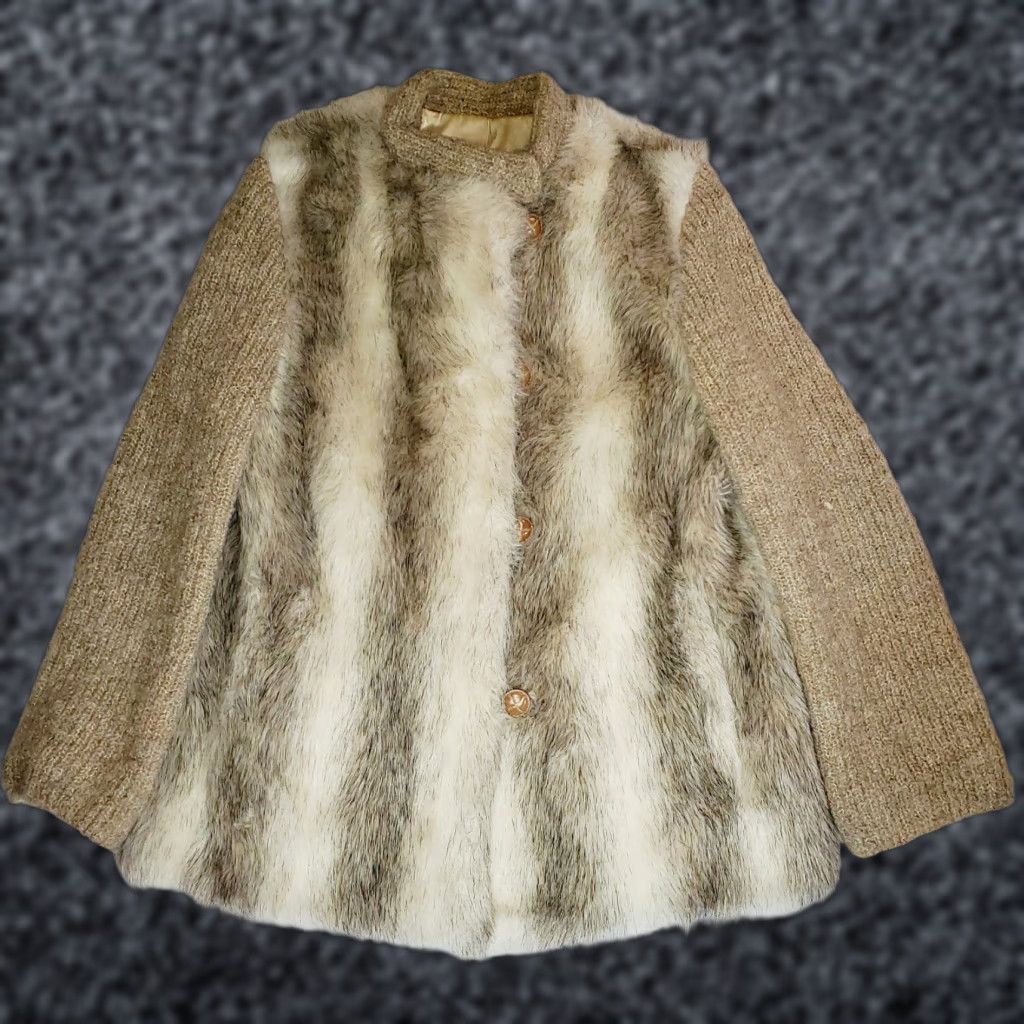 Esprit VINTAGE D'ESPRIT Dubrowsky & Perlbinder Faux Fur Wool Coat/Jacket Womens Size 12 Size XL / US 12-14 / IT 48-50 - 1 Thumbnail