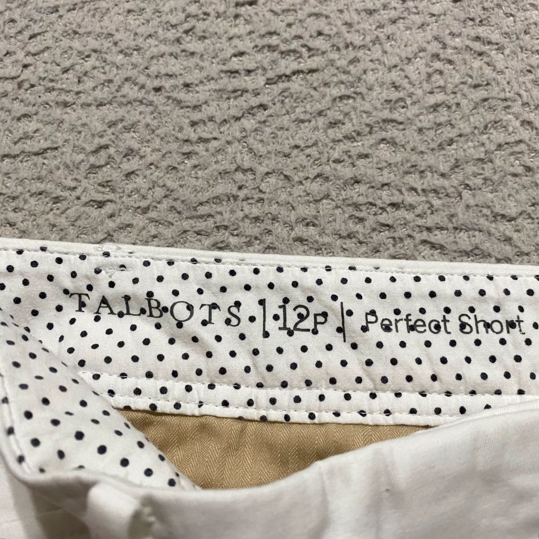 Talbots Talbots Womens 12P Shorts White Chino Bermuda Outdoor Walking Petite High Rise Flats Front Pockets Casual Travel Mens Womens Boys Girls Size 34" / US 12 / IT 48 - 3 Thumbnail