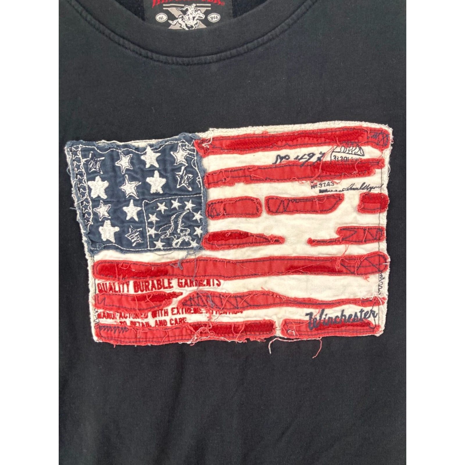 Vintage Winchester Shirt Adult M Black Patriotic Cowboy Western Button-Up Size US M / EU 48-50 / 2 - 5 Thumbnail