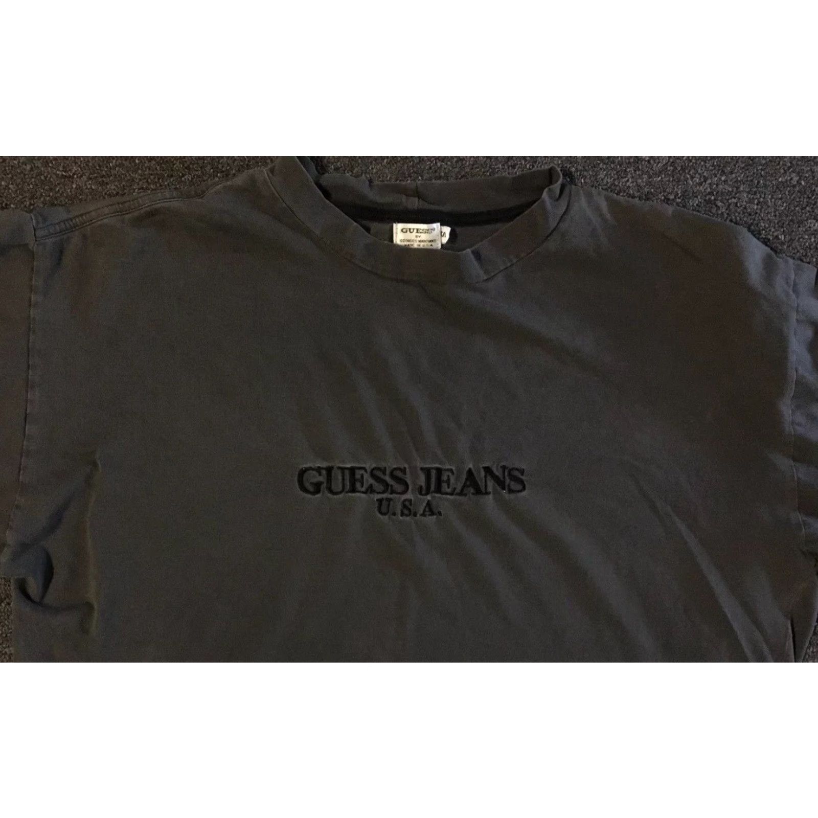 Vintage VINTAGE Guess USA Shirt S Gray Spellout 80s 90s Grunge Punk Hip Hop Beach Rock Surf Skate USA Boys Mens Size US S / EU 44-46 / 1 - 5 Thumbnail