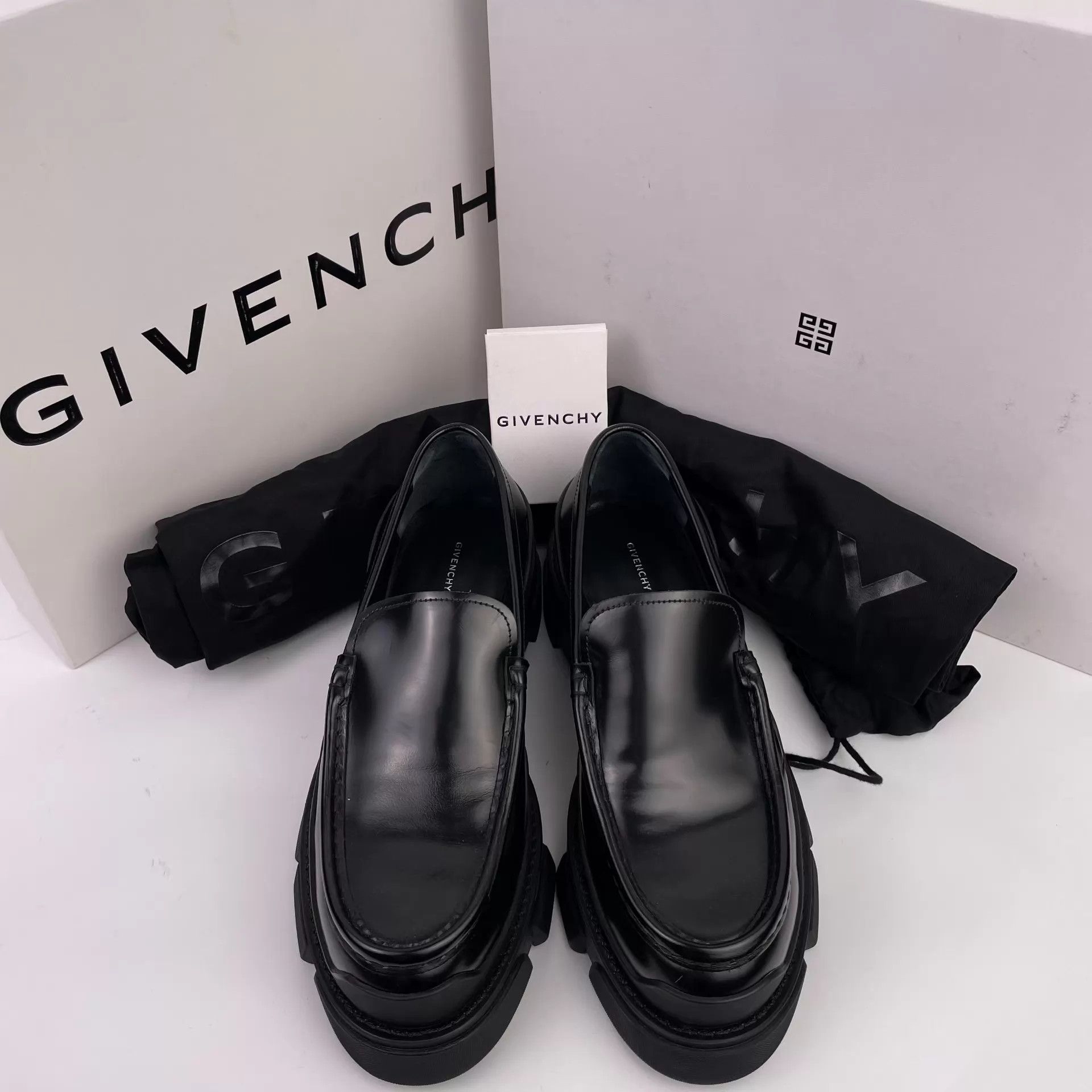 Givenchy Givenchy Black Leather Loafers EU 38 Size US 7.5 / IT 37.5 - 1 Thumbnail