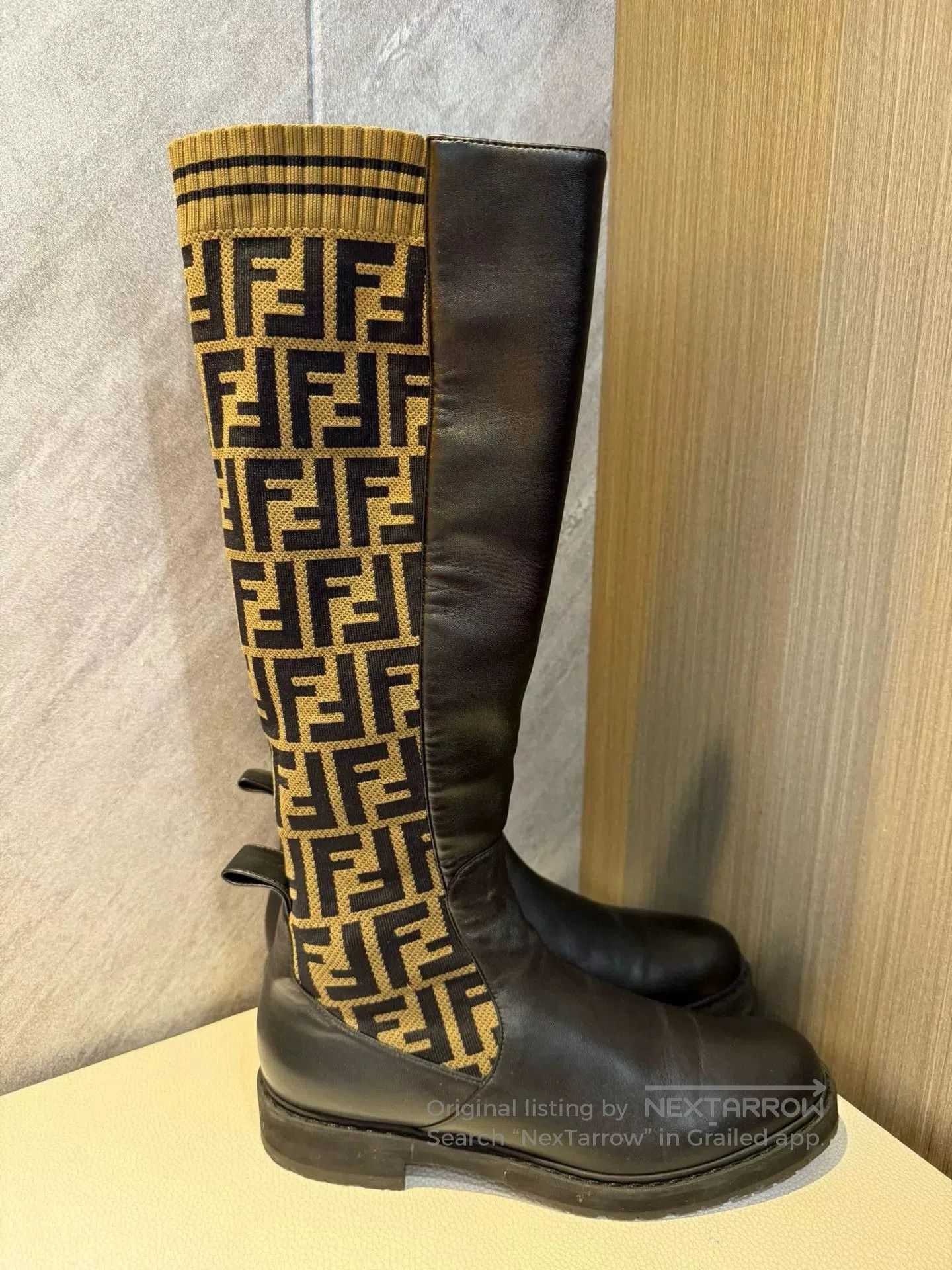 Fendi Fendi FF Logo High-Top Boots. Size US 8 / IT 38 - 1 Thumbnail