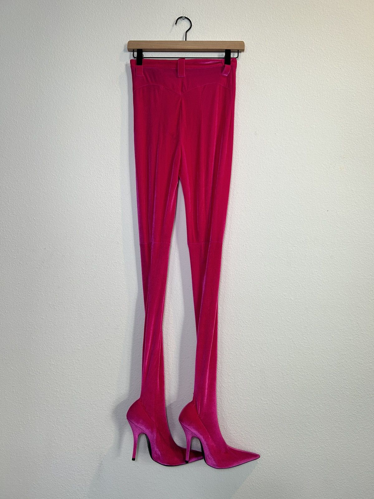 Balenciaga SS17 Velvet Knife Heel Pants Size 26" / US 2 / IT 38 - 3 Thumbnail