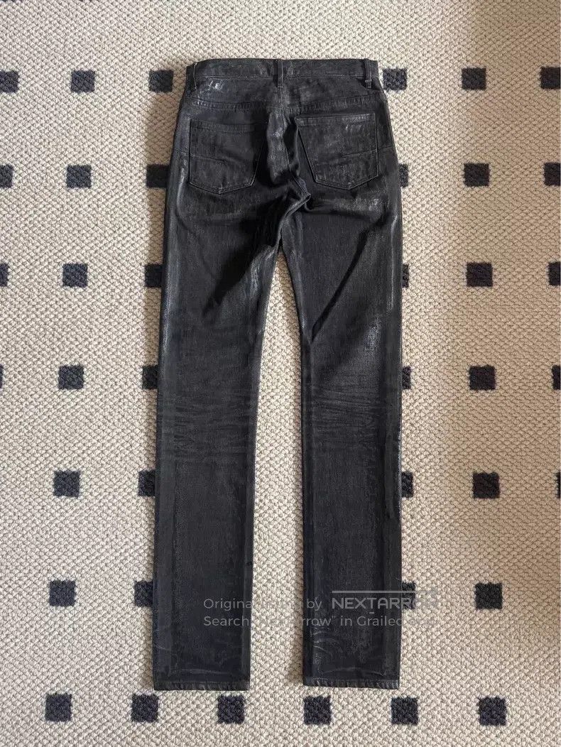 Dior Dior Black leather with ghost claw denim jeans i Size US 28 / EU 44 - 2 Thumbnail