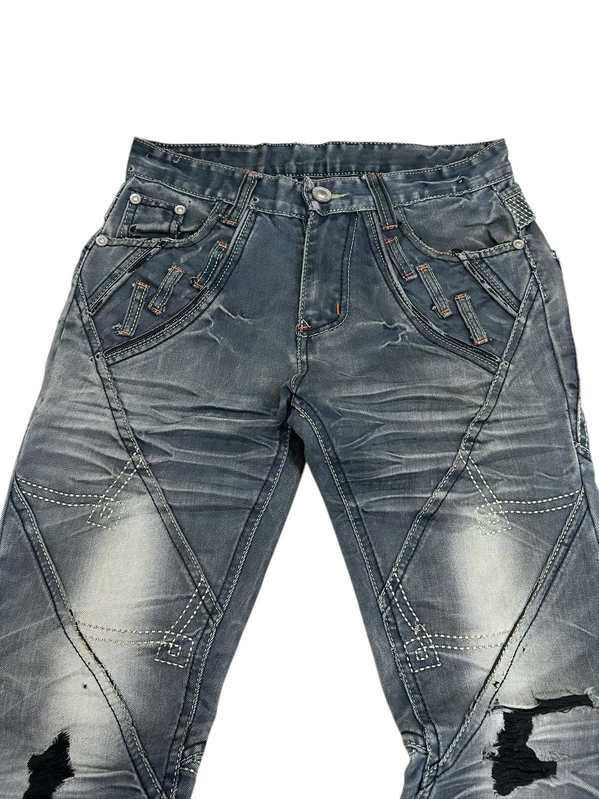 GOSTAR DE FUGA × Hysteric Glamour × Japanese Brand Pilibao Japan Made Biker Jean Multipocket Distressed Padded Size US 31 - 8 Thumbnail
