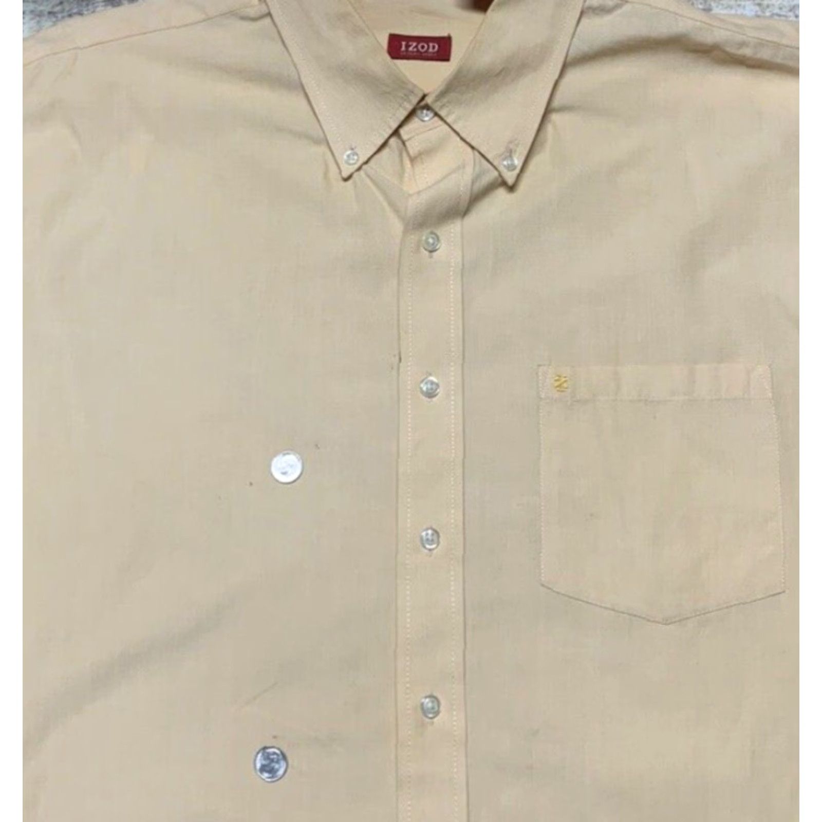 Izod IZOD Shirt Mens Shirt Yellow Gold Size XL Long Sleeve Button Up Casual Size US XL / EU 56 / 4 - 3 Thumbnail